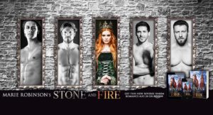 stone and fire banner