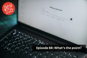 A laptop screen open to the homepage for ChatGPT